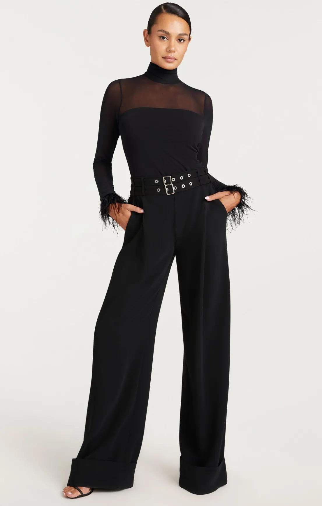 Feather Trim Shantel Top
