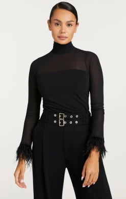 Feather Trim Shantel Top