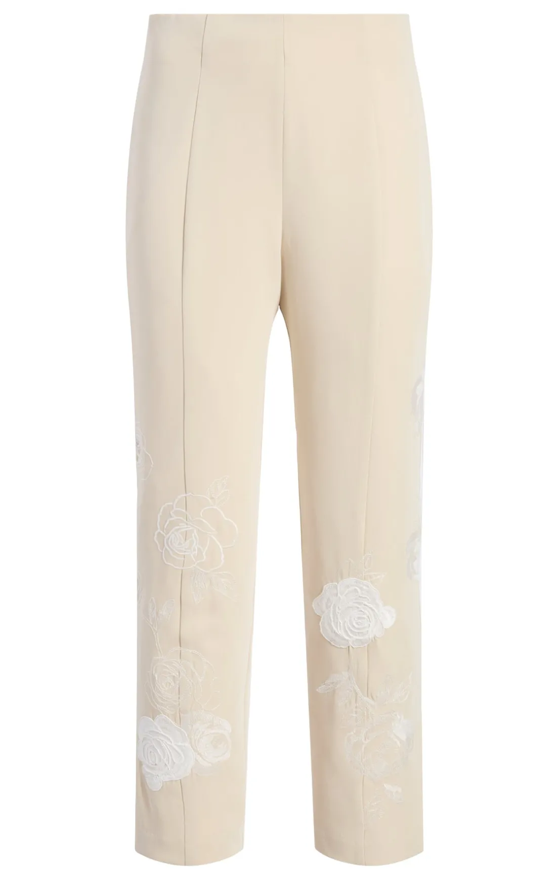 Floating Roses Embellished Cropped Brianne Pant