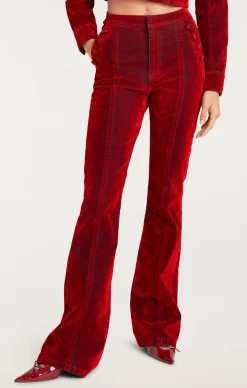 Flocked Denim Suzette Pant