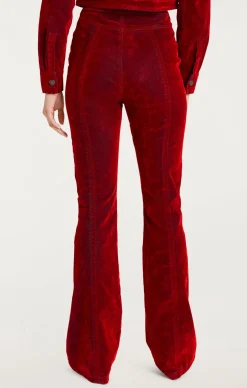 Flocked Denim Suzette Pant