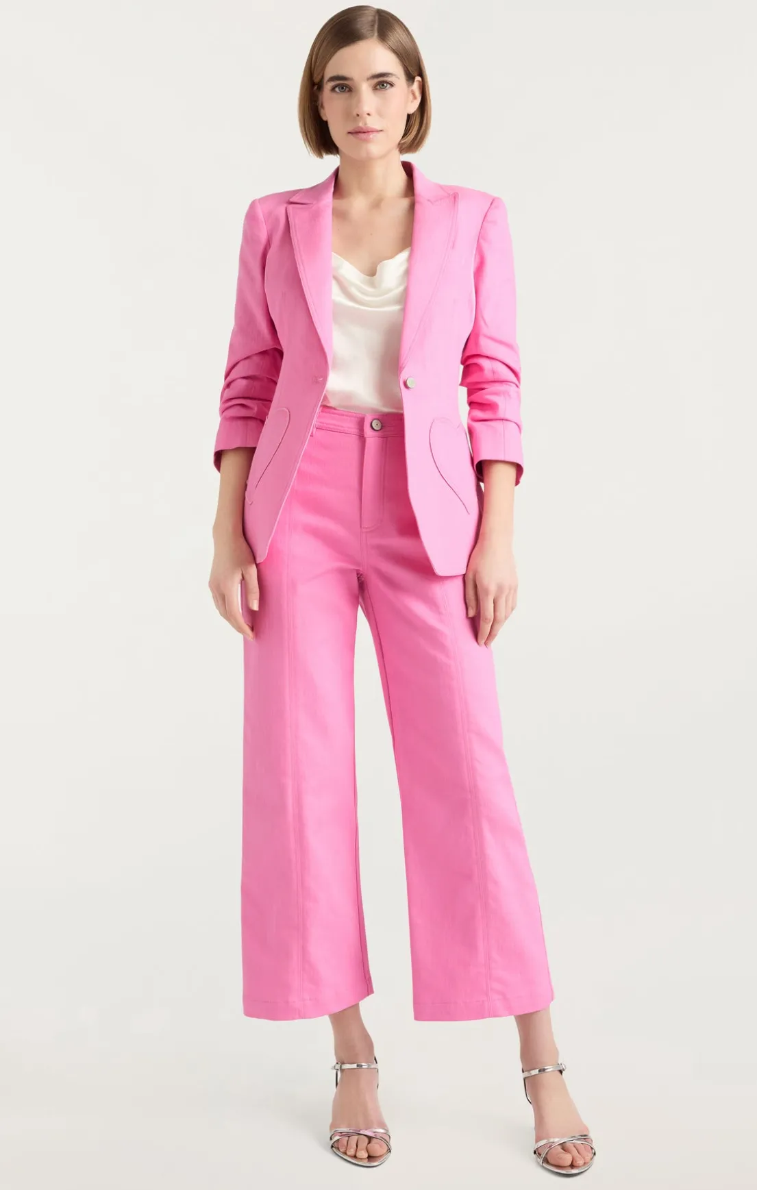 Heart Embroidery Cropped Verona Pant