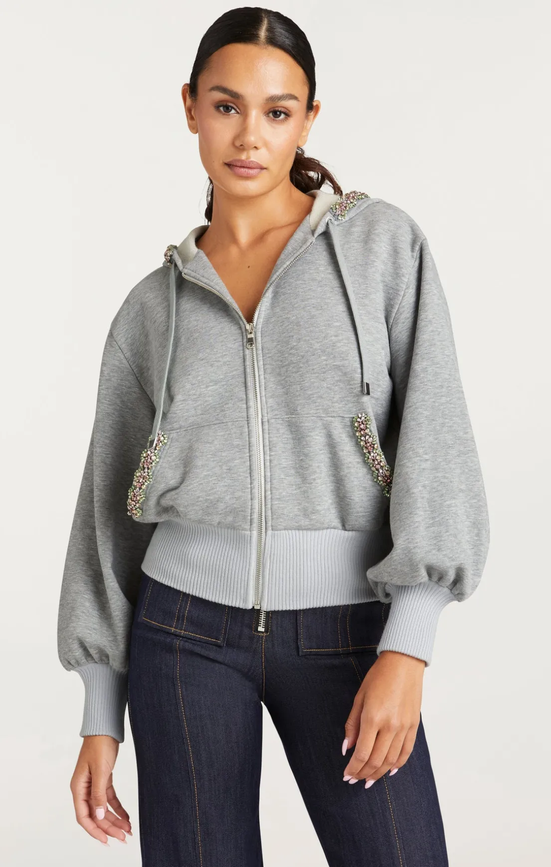 Heather Maddie Zip Up Sweatshirt