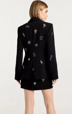 Heatset Brooches Embellished Cheyenne Blazer