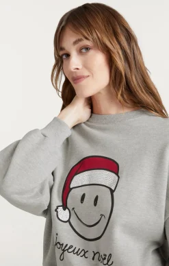 Heatset Smiley Joyeux Brandy Pullover