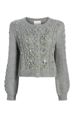 Joelle Embellished Cable Cardigan