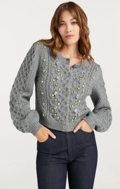 Joelle Embellished Cable Cardigan