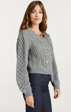 Joelle Embellished Cable Cardigan