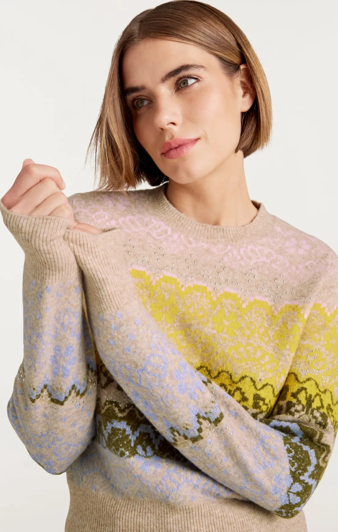 Lace Fair Isle Pullover