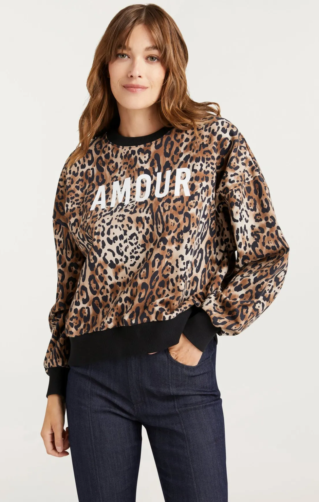 Leopard Amour Brandy Sweatshirt Pullover