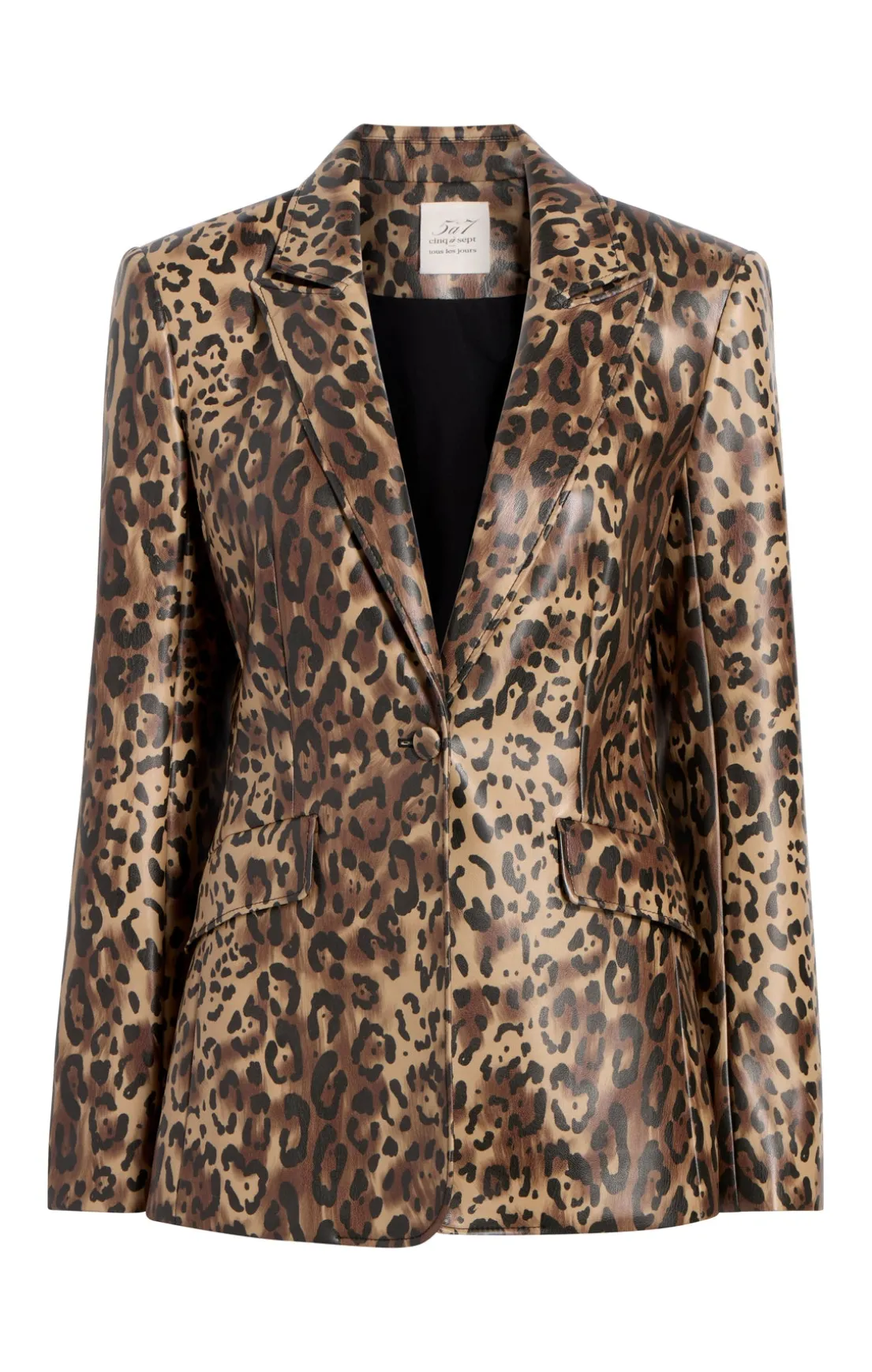 Leopard Vegan Leather Cheyenne Blazer