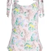 Light Washed Floral Tied Marta Cami
