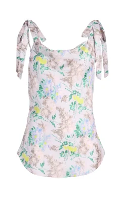 Light Washed Floral Tied Marta Cami
