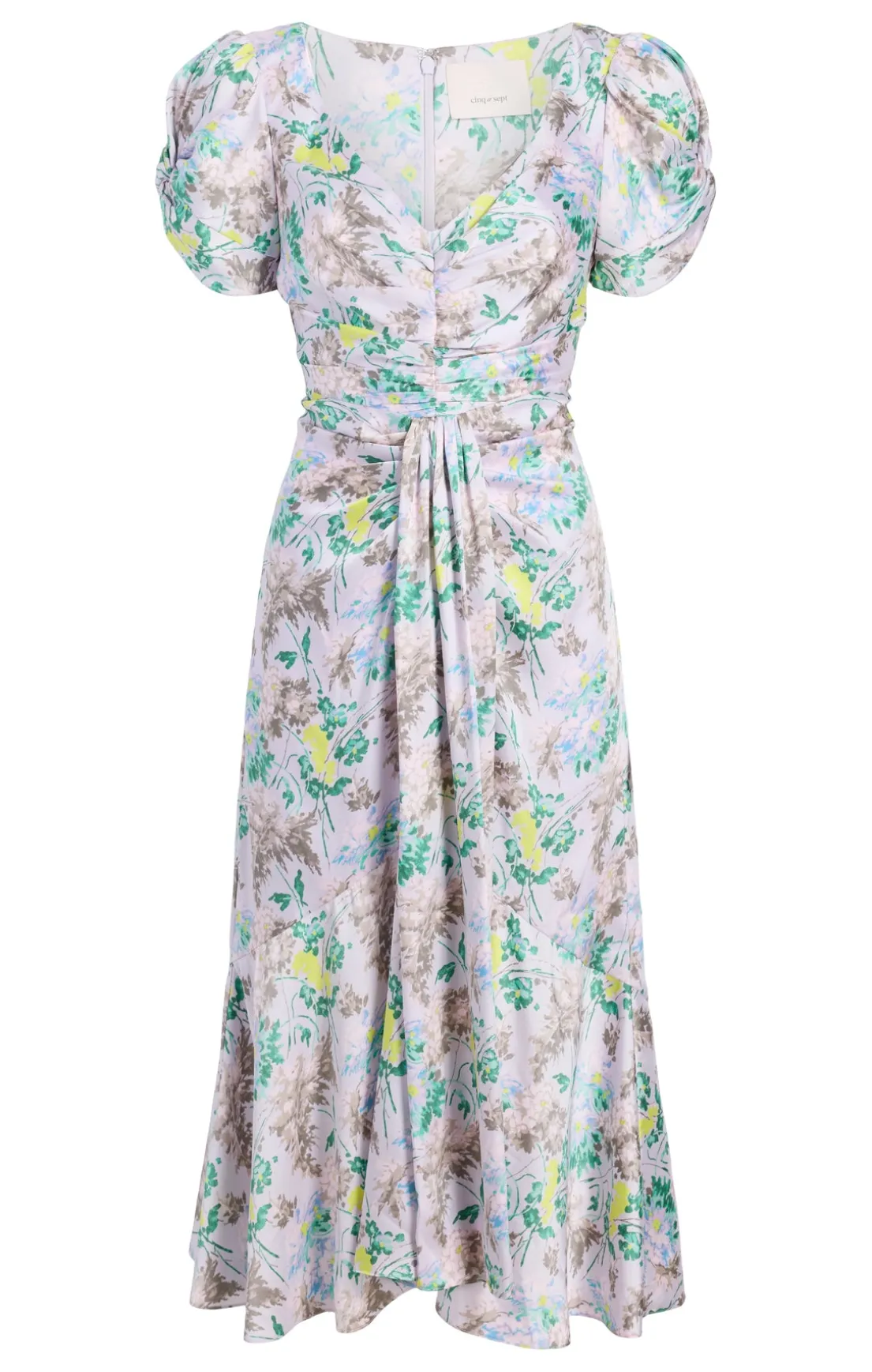 Light Washed Floral Walker Dress