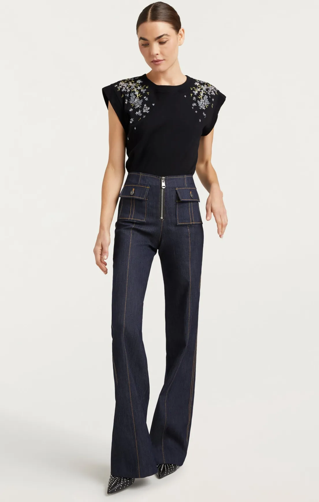 Lilac Vine Embellished Bella Tee