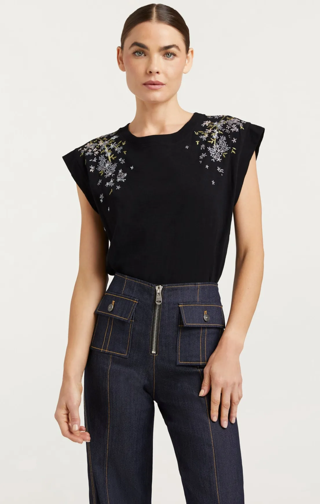 Lilac Vine Embellished Bella Tee