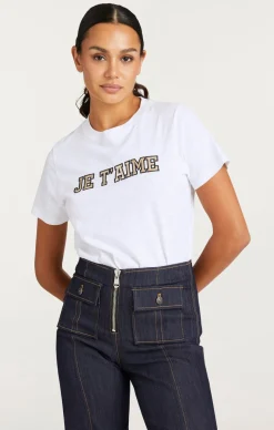 Metallic Leather Je T'aime Tee