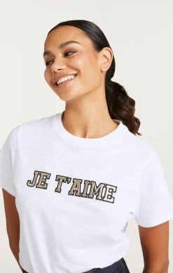 Metallic Leather Je T'aime Tee