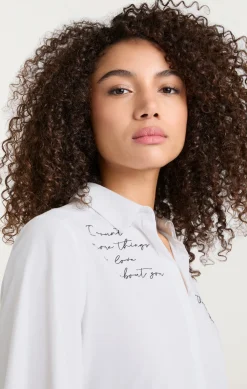 Mon Amour Embroidered Poplin Kandice Top
