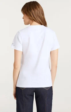 Pailette Applique Bonjour Tee