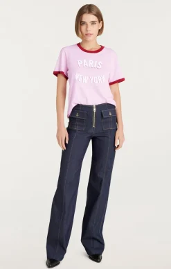 Paris New York Ringer Tee