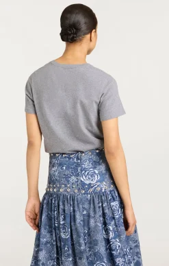 Patched Denim Paris Tee