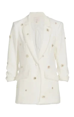 Pearl Ditsy Flower Embellished Khloe Blazer
