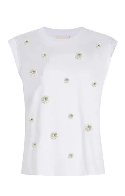 Pearl Ditsy Flower Embellished Bella Tee