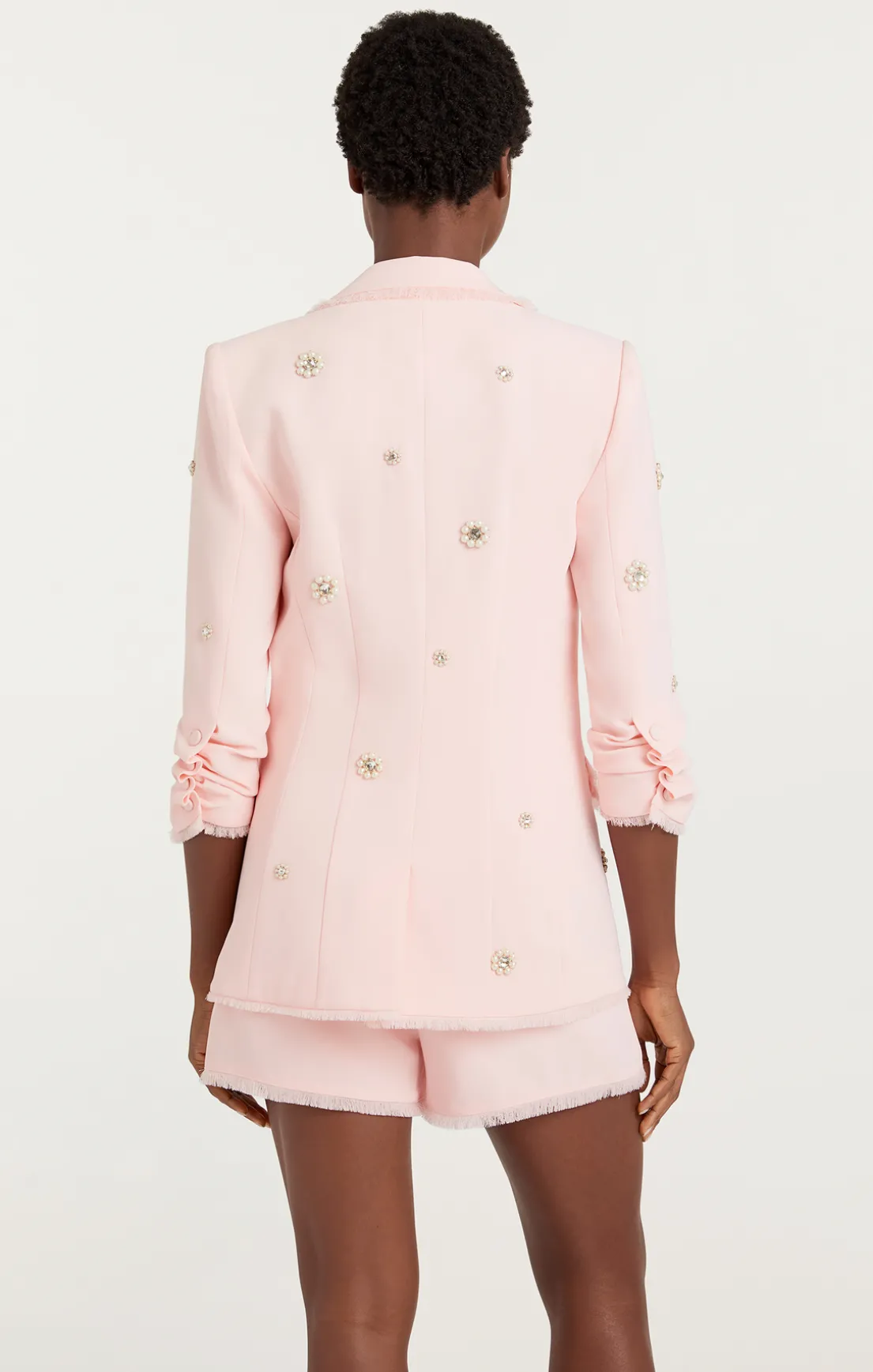 Pearl Ditsy Flower Embellished Khloe Blazer