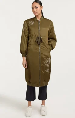 Peony Embroidered Long Pauline Coat