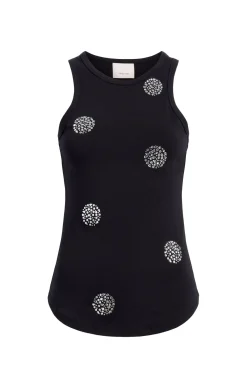 Polka Dot Embellished Lizzie Tank