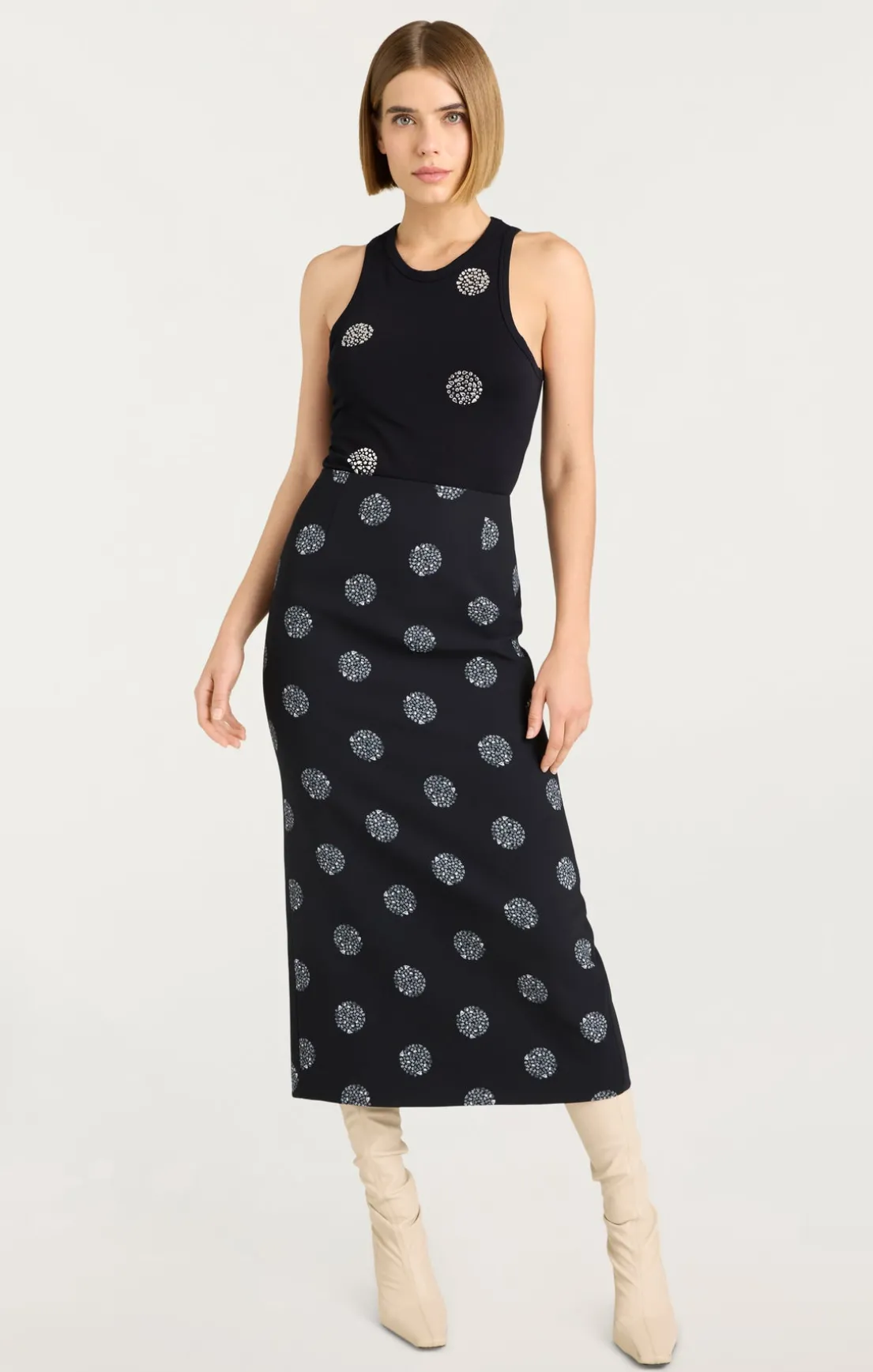 Polka Dot Embellished Lizzie Tank
