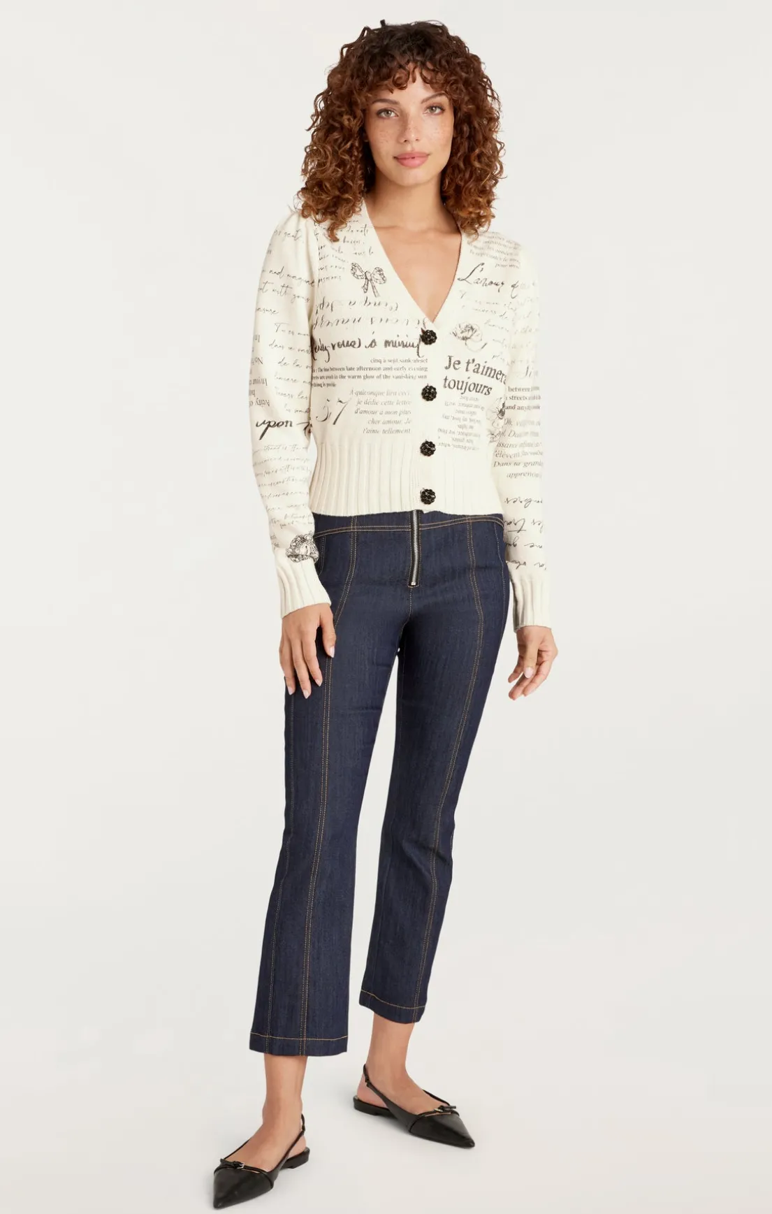 Printed Lovenotes Morgan Cardigan