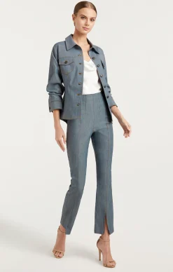 Reverse Denim Scrunched Canyon Jacket