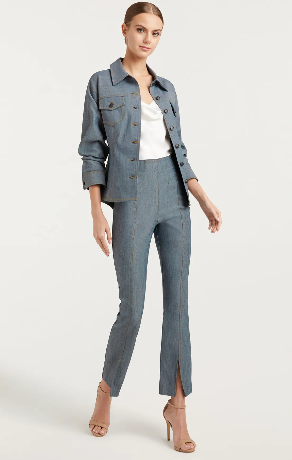 Reverse Denim Scrunched Canyon Jacket