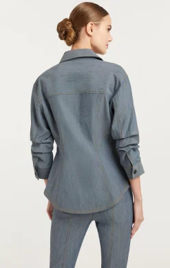 Reverse Denim Scrunched Canyon Jacket