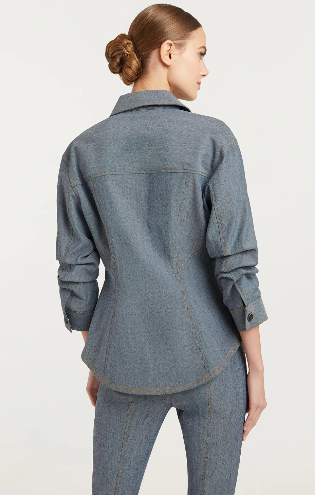 Reverse Denim Scrunched Canyon Jacket