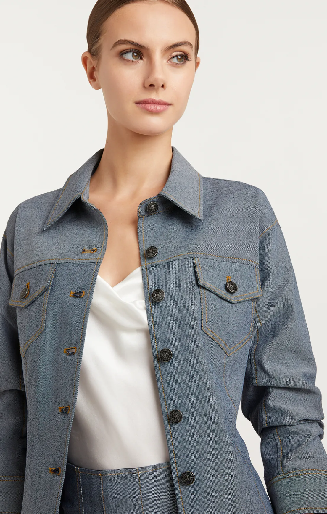 Reverse Denim Scrunched Canyon Jacket