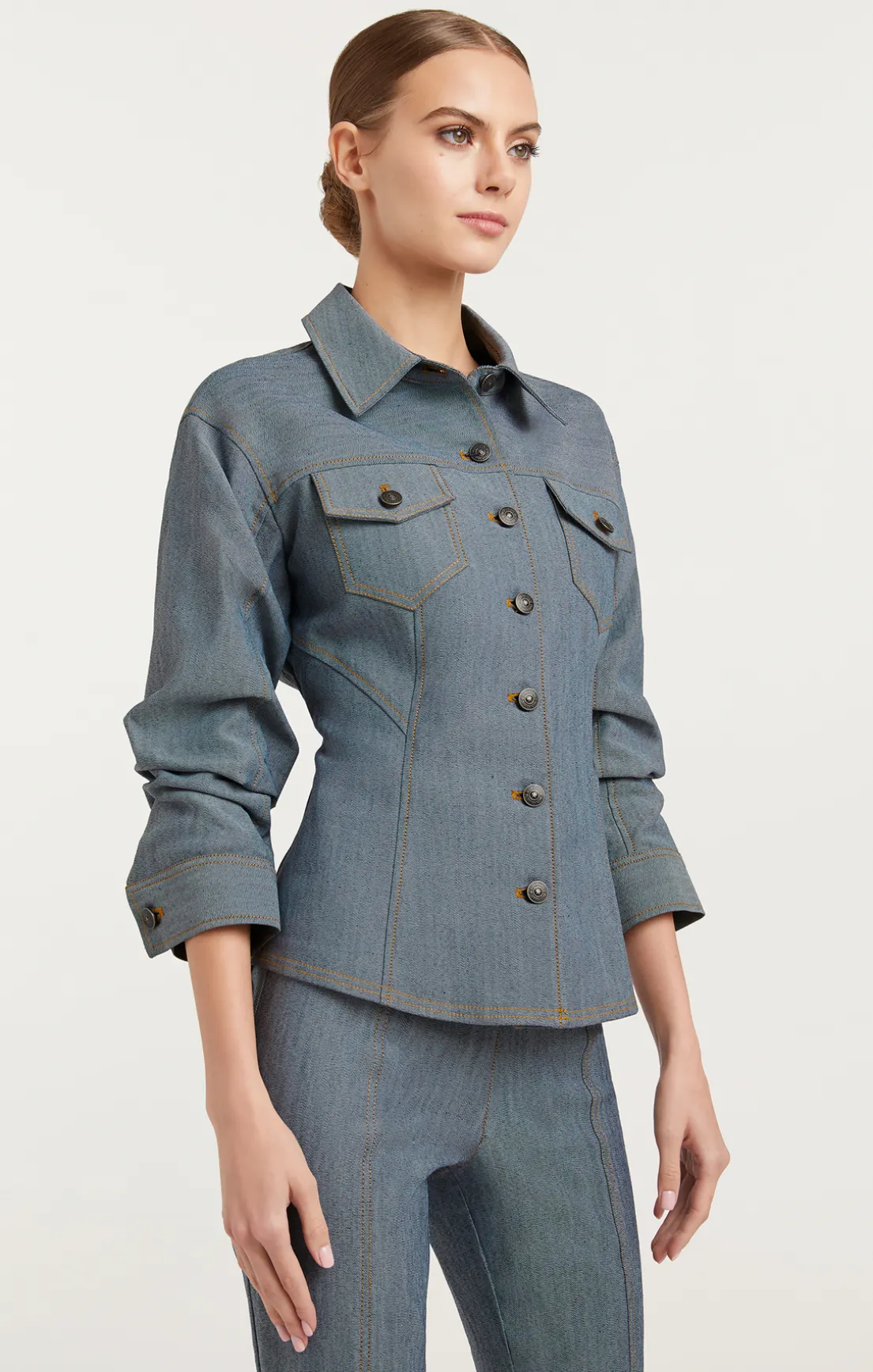 Reverse Denim Scrunched Canyon Jacket