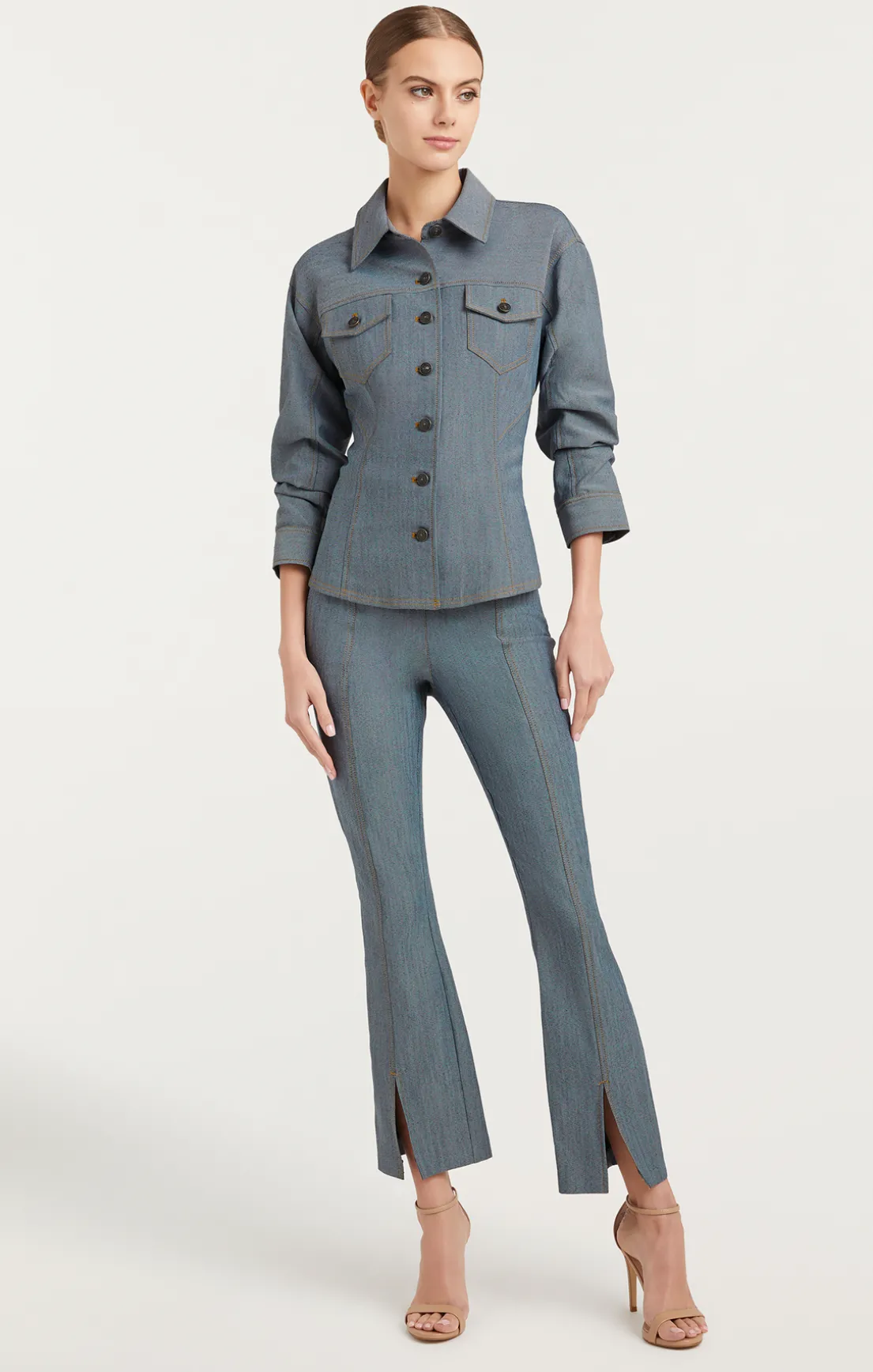 Reverse Denim Scrunched Canyon Jacket