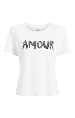 Rhinestone Amour Shrunken Tee