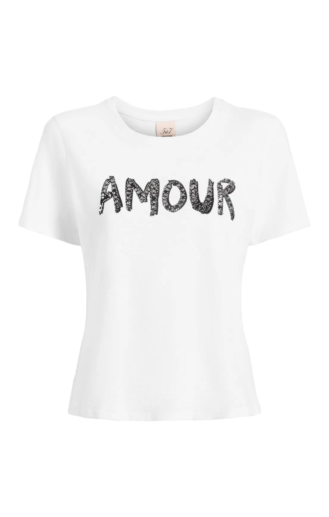 Rhinestone Amour Shrunken Tee