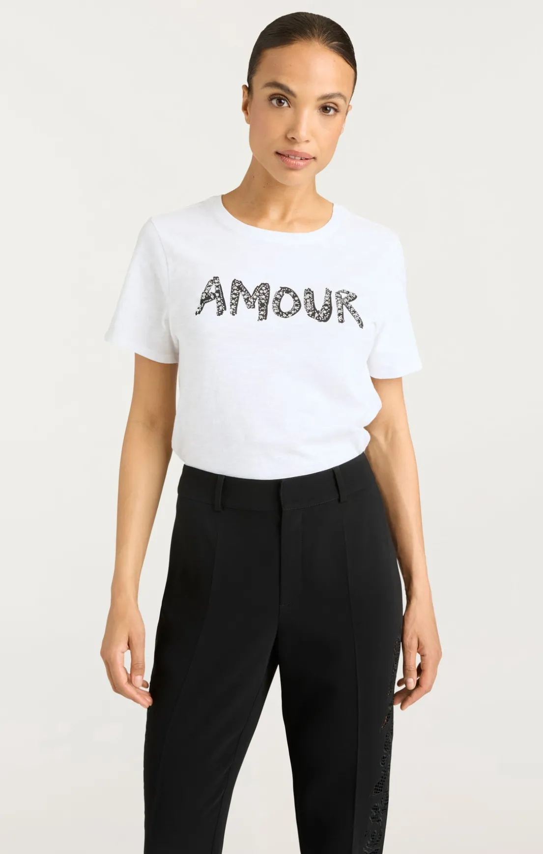 Rhinestone Amour Shrunken Tee