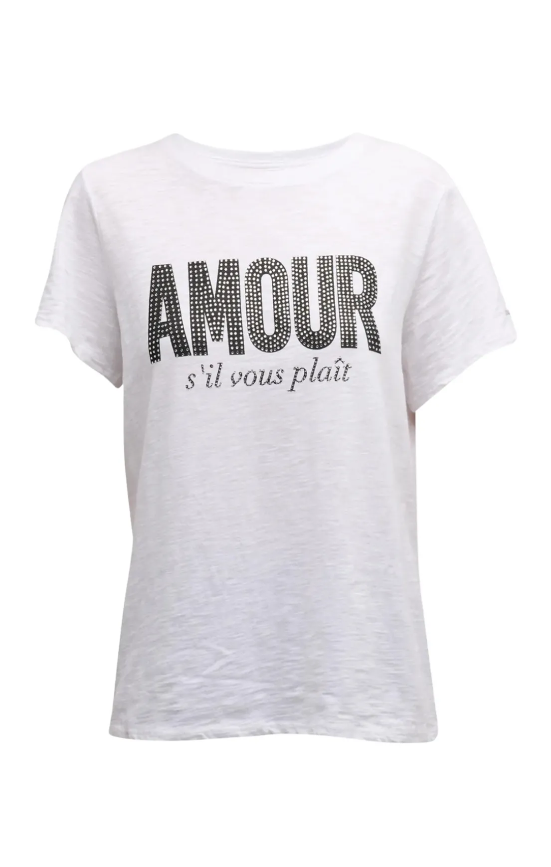 Rhinestone Amour Sil Vous Plait Tee