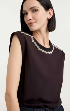 Rhinestone Border Bella Tee