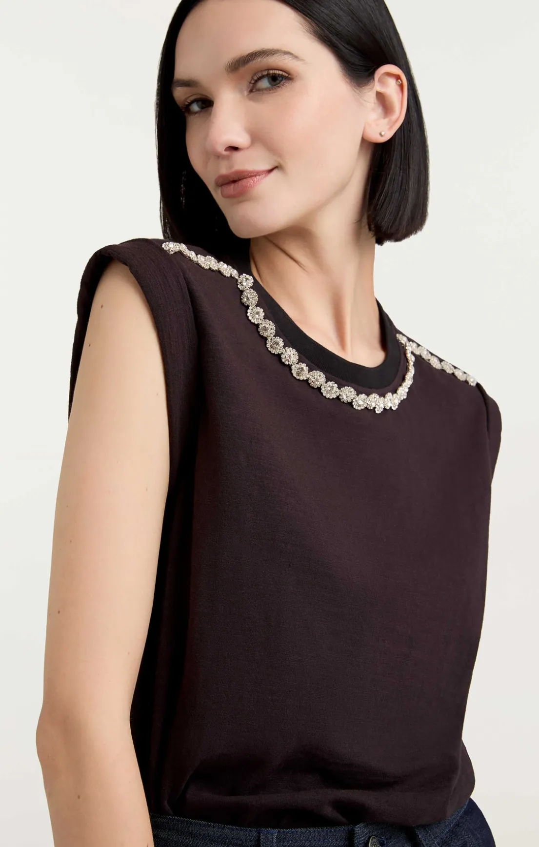 Rhinestone Border Bella Tee