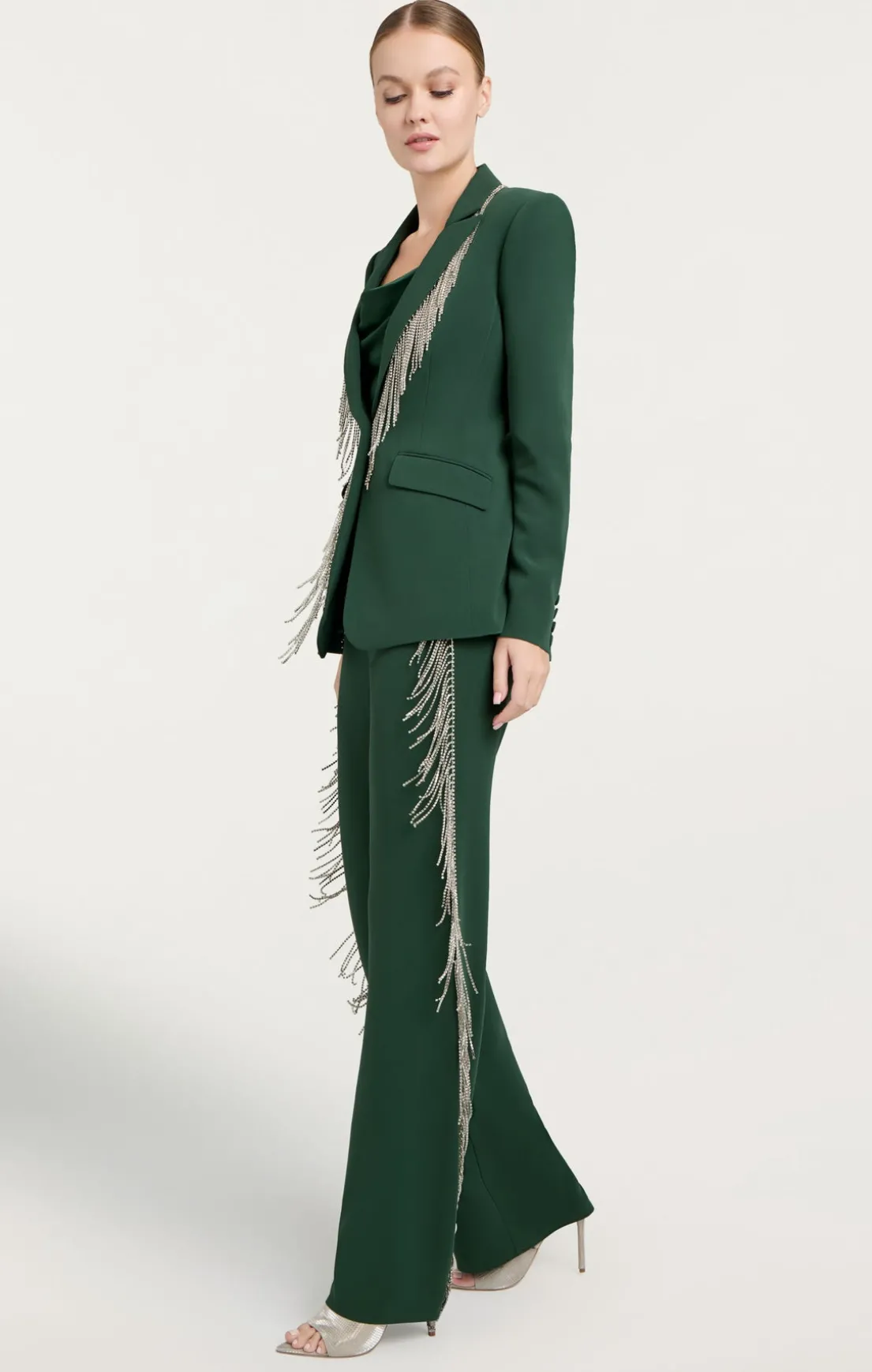Rhinestone Fringe Embellished Cheyenne Blazer