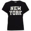 Rhinestone Paris New York Tee