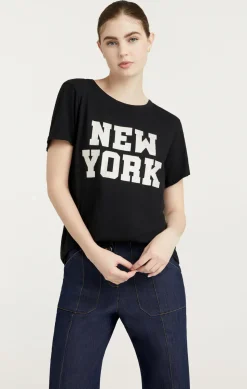 Rhinestone Paris New York Tee