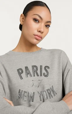Rhinestone Paris New York Brandy Pullover